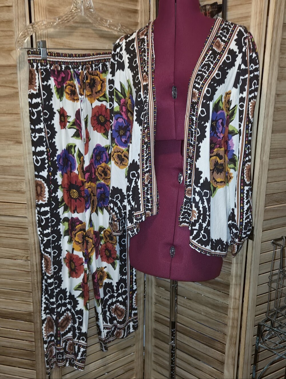 Rachel Zoe S 2 Pc. Pants Outfit Boho Floral Geometric